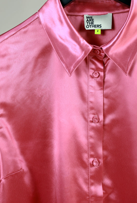 The Satin Shirt - Ruby