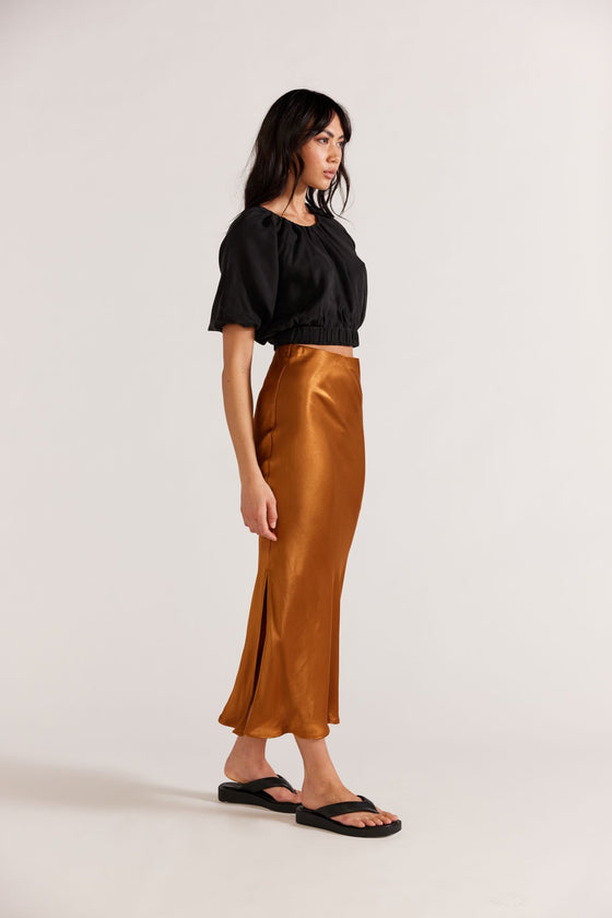 Rayna Midi Skirt | Copper
