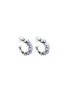Halo Cluster Earring | Silver/Blue Agate