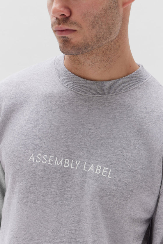 Logo Sweat | Grey Marle/White