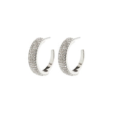  Aspen Recycled Crystal Hoops | Silver