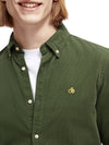Slim Fit Fine Corduroy Shirt | Field Green