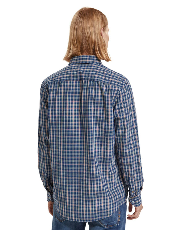 Archive Minimal Check Shirt | Blue Red Check
