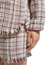 Glitter Tweed Shirt Jacket | Ecru Lurex Melange