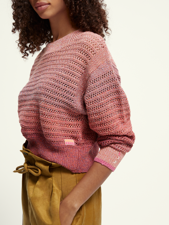 Degrade Multi-Color Pullover | Pink Punch Melange