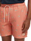 Mini Printed Swimshort | Flamingo Surfer