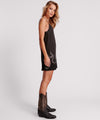 On Fire Black Crystal Slip Dress | Black