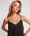 On Fire Black Crystal Slip Dress | Black