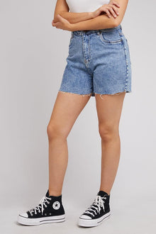  Bobby Cut Off Short | Light Blue