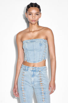  Bustier Dove Laced | Denim