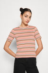 Stripe Textured Slim Fit T-Shirt | Multi Stripe\