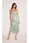 Evelyn Strappy Midaxi Dress | Mint/Multi