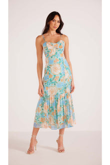  Evelyn Strappy Midaxi Dress | Mint/Multi