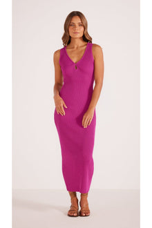  Kosa Knit Midi Dress | Berry