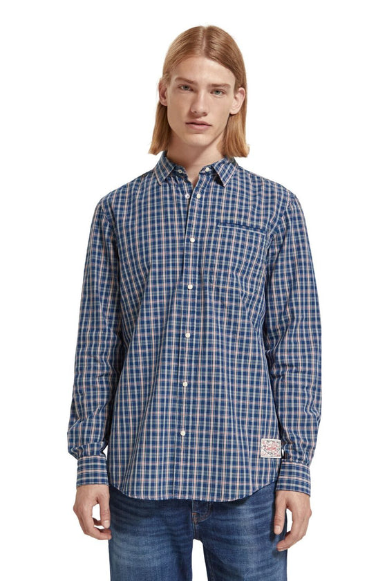 Archive Minimal Check Shirt | Blue Red Check
