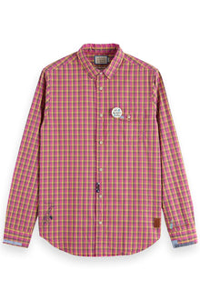  Check Mix Shirt | Taupe Pink Check