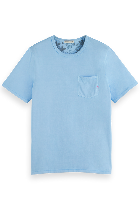 Garment Dyed Pocket Tee | Sea Blue