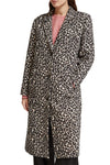 Leopard Single Breasted Coat | Leopard Jacquard