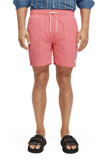  Mini Printed Swimshort | Flamingo Wax