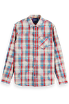 Denim Washed Checked Workwear | Amp Red Check