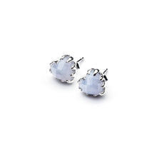  Love Claw Earrings | Silver/Blue Agate