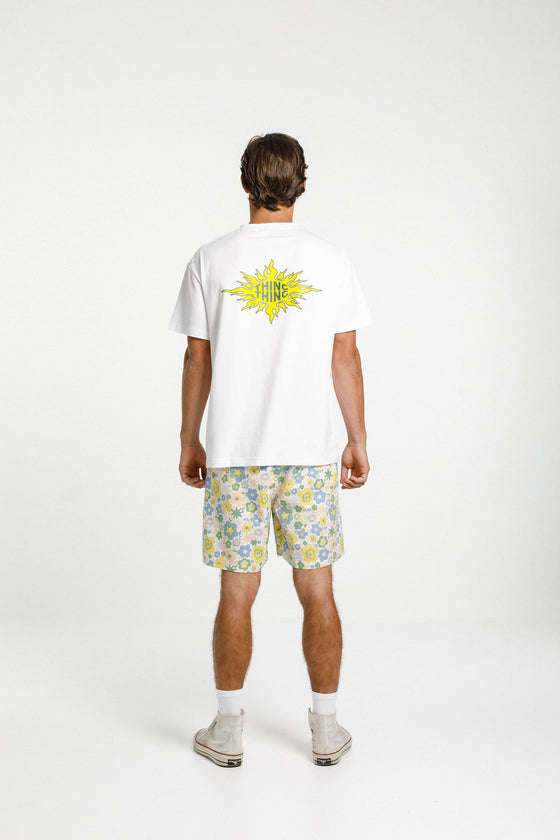 Ample Tee | Flame Sun White