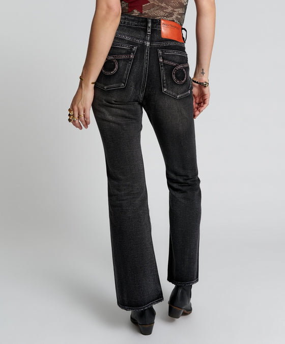 Charlie Slim High Waist Bootcut Jeans - Faded Black