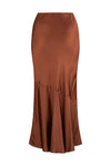 Tigerlily Santa Teresa Blake Midi Slip Skirt - Chocolate