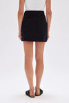 Womens Denim Mini Skirt - Jet Black