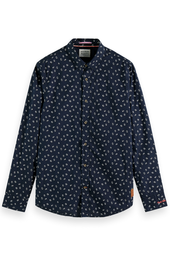 Mens Slim-Fit Printed Poplin Shirt - Combo B