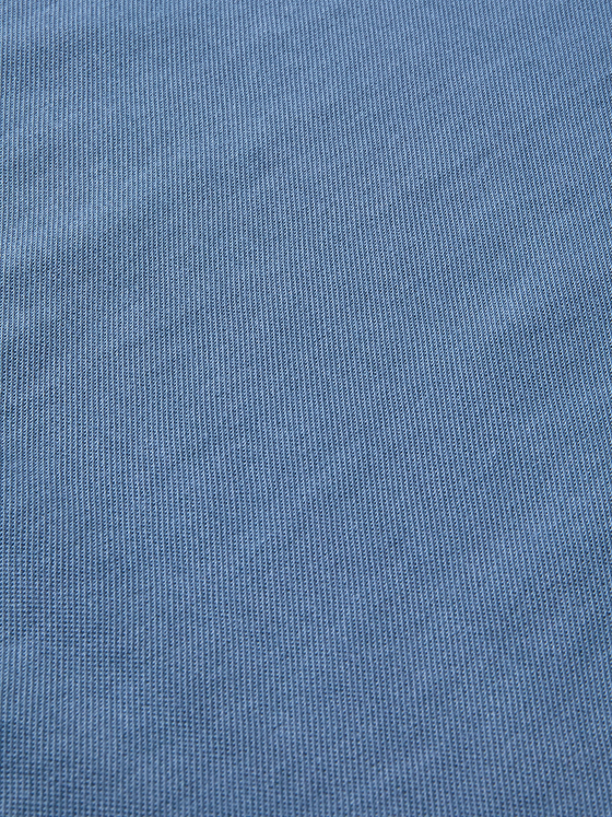 Mens Garment Dyed Organic Cotton Pique - Cosmos Blue