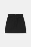 Womens Denim Mini Skirt - Jet Black